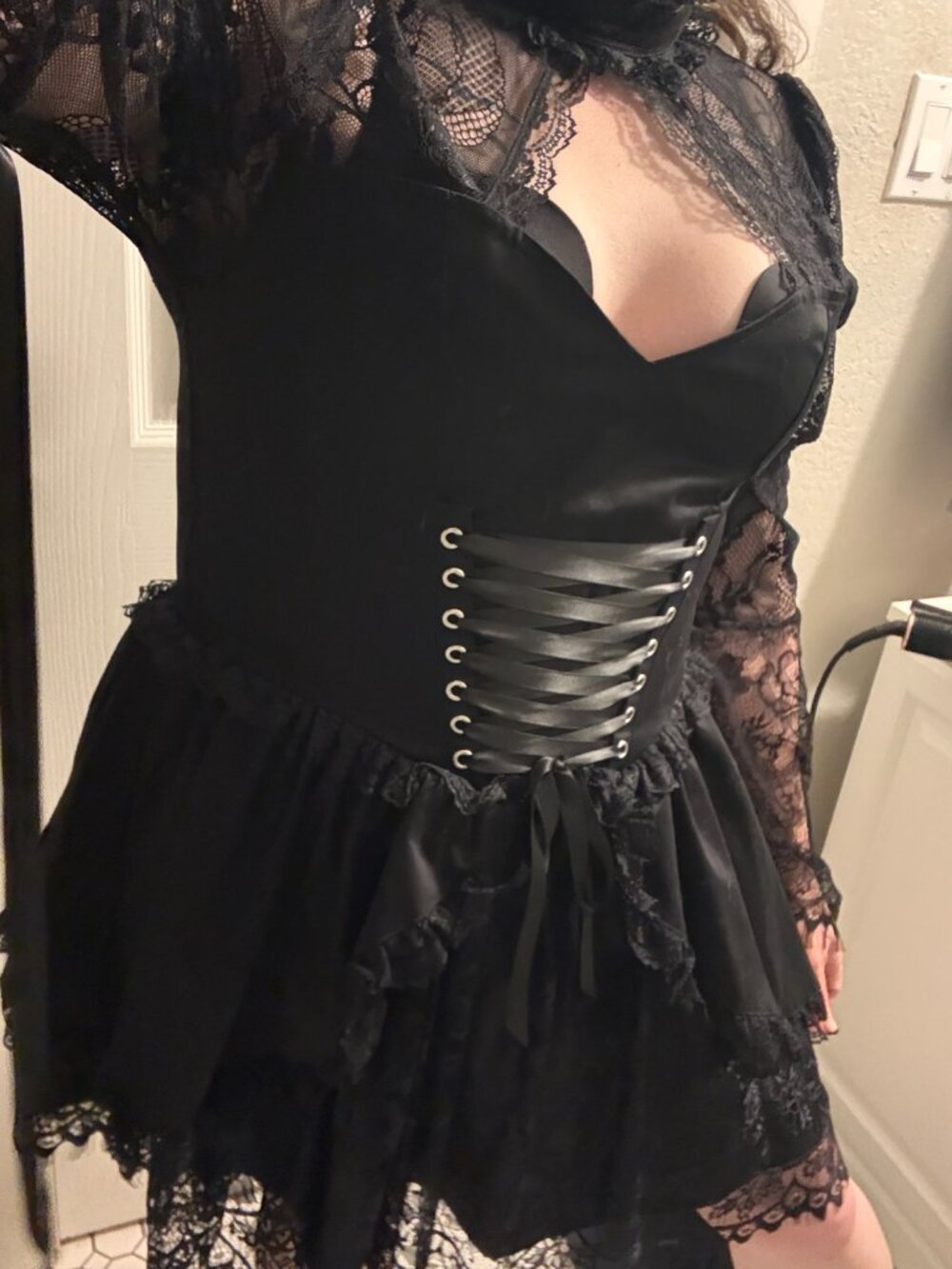 Widow/Dolls kill Lights Go Out Lace Mini Dress XXL 2XL